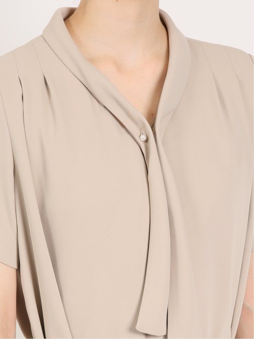 ダブルクロス サックワンピース ベージュ(セットアップ可能)