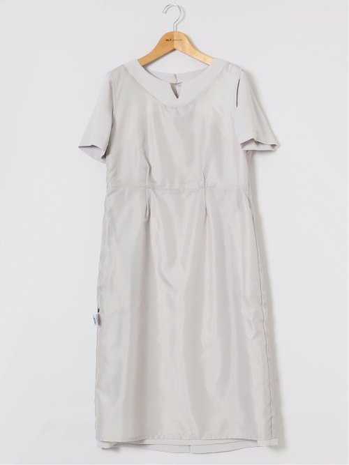 ストレッチウォッシャブル サックワンピース ライトグレー(セットアップ可能)