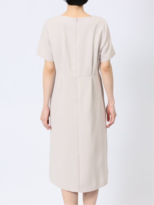 ストレッチウォッシャブル サックワンピース ライトグレー(セットアップ可能)