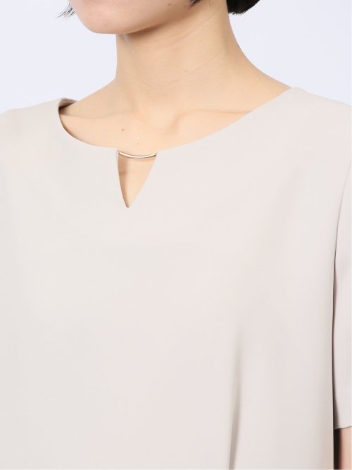 ストレッチウォッシャブル サックワンピース ライトグレー(セットアップ可能)