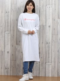 Web販売 チャンピオン Champion 長袖カットワンピース M 01白 ワンピース ドレス Taka Q Online Shop タカキューオンラインショップ 公式通販