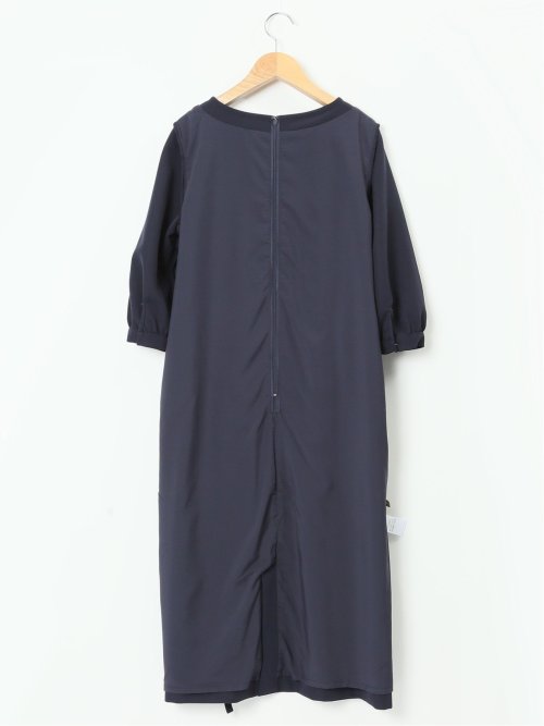 ダブルクロス サックワンピース 紺(セットアップ可能)