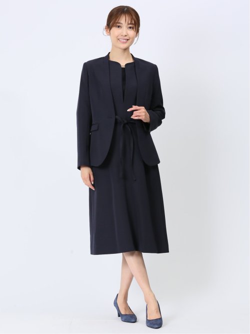 ダブルクロス サックワンピース 紺(セットアップ可能)