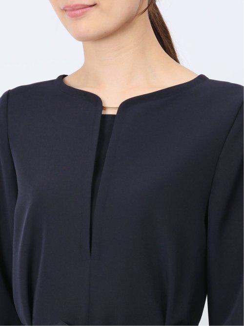 ダブルクロス サックワンピース 紺(セットアップ可能)