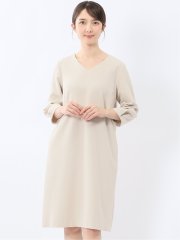 ダブルクロス サックワンピース ベージュ(セットアップ可能)