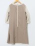 ダブルクロス サックワンピース ベージュ(セットアップ可能)