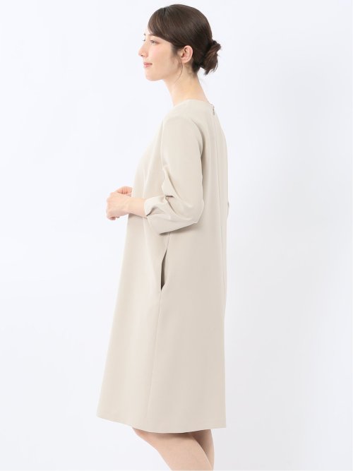 ダブルクロス サックワンピース ベージュ(セットアップ可能)