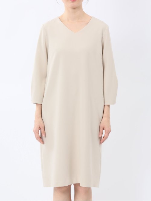 ダブルクロス サックワンピース ベージュ(セットアップ可能)