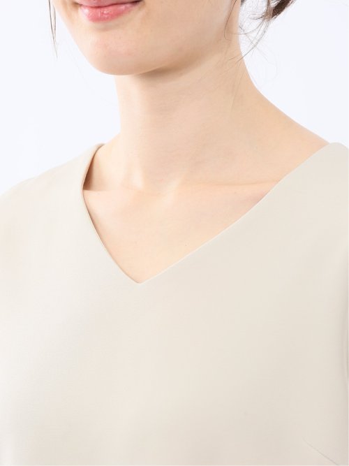 ダブルクロス サックワンピース ベージュ(セットアップ可能)