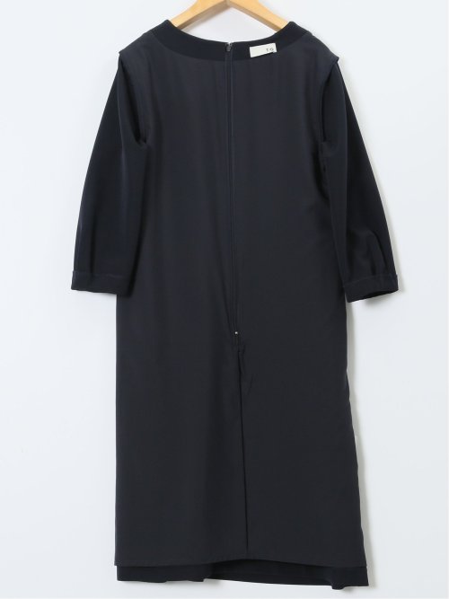 ダブルクロス サックワンピース 紺(セットアップ可能)