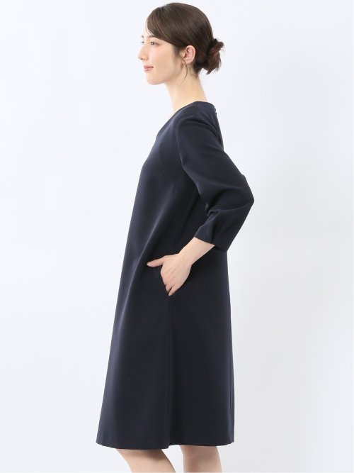 ダブルクロス サックワンピース 紺(セットアップ可能)