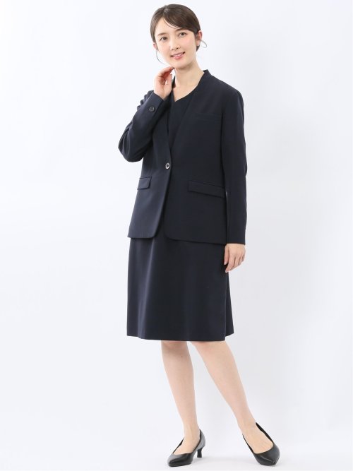 ダブルクロス サックワンピース 紺(セットアップ可能)