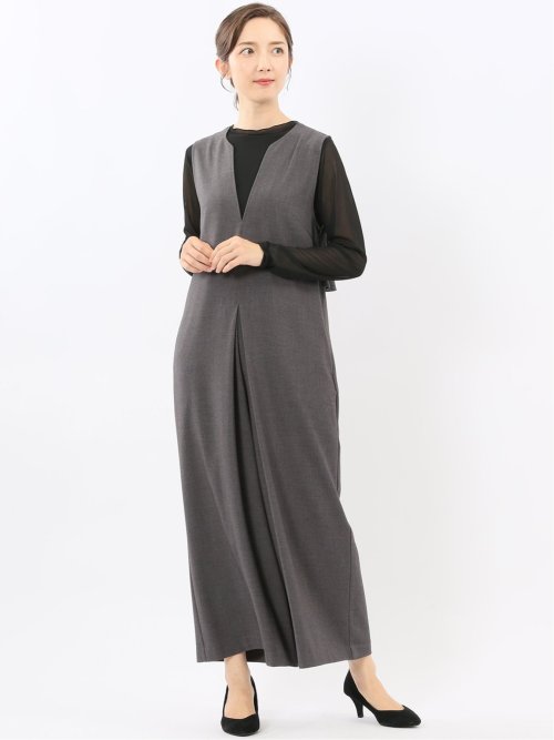 OUR カシュクールワンピース　ブラック カシュクールワンピース – OURHOME