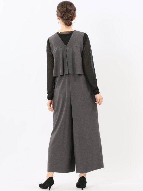 ストレッチウォッシャブル ウーリッシュ サロペット(セットアップ可能)