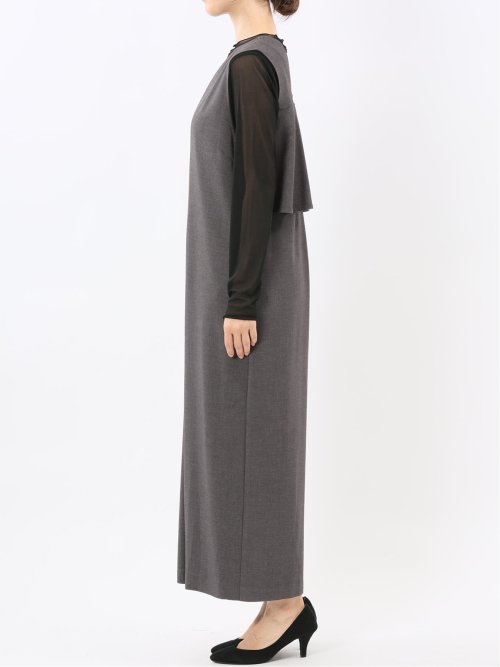 ストレッチウォッシャブル ウーリッシュ サロペット(セットアップ可能)