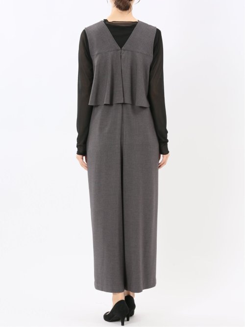 ストレッチウォッシャブル ウーリッシュ サロペット(セットアップ可能)