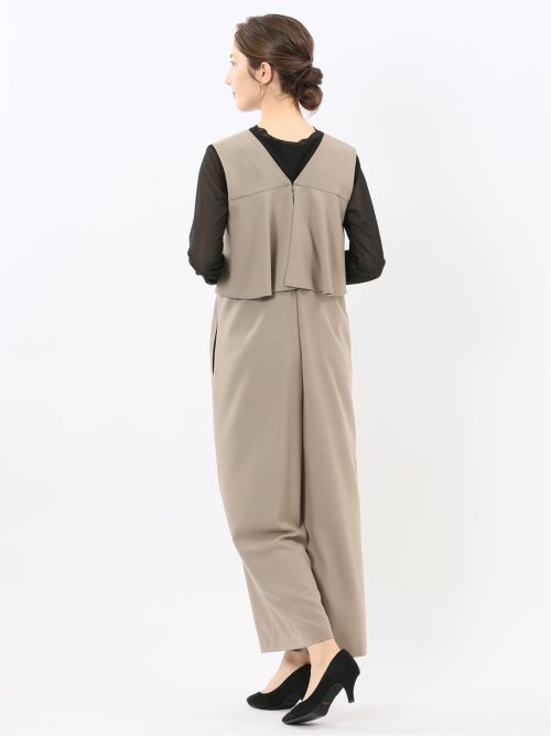 ストレッチウォッシャブル ウーリッシュ サロペット(セットアップ可能)