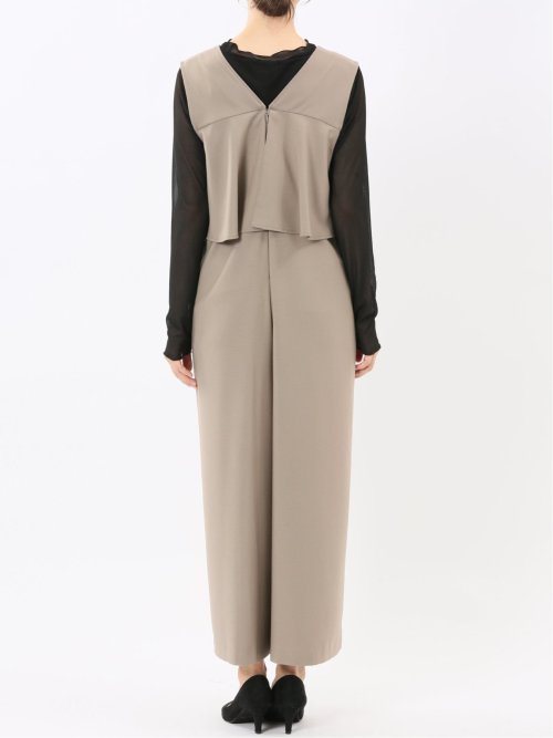 ストレッチウォッシャブル ウーリッシュ サロペット(セットアップ可能)