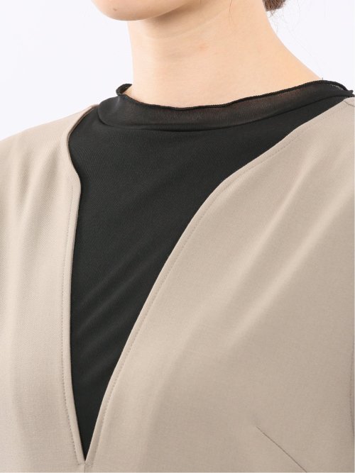 ストレッチウォッシャブル ウーリッシュ サロペット(セットアップ可能)