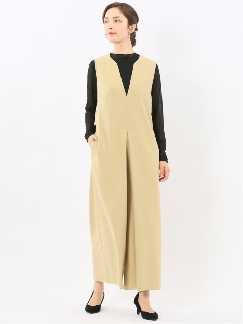 ストレッチウォッシャブル ウーリッシュ サロペット(セットアップ可能)