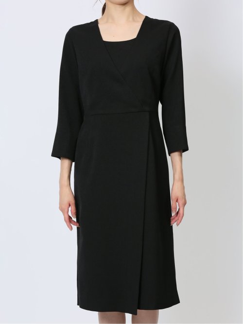 ウーリッシュ カシュクールワンピース 黒(セットアップ可能)