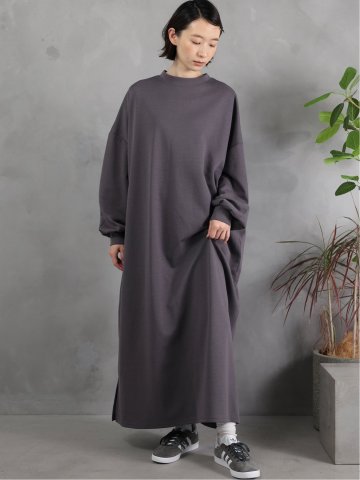 ドロー/DRAW ダンボールニット リラックス ロングワンピース