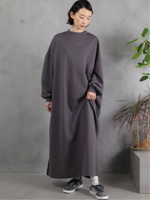 Scuba Knit Relax Long Dress / ダンボールニット リラックスロングワンピース