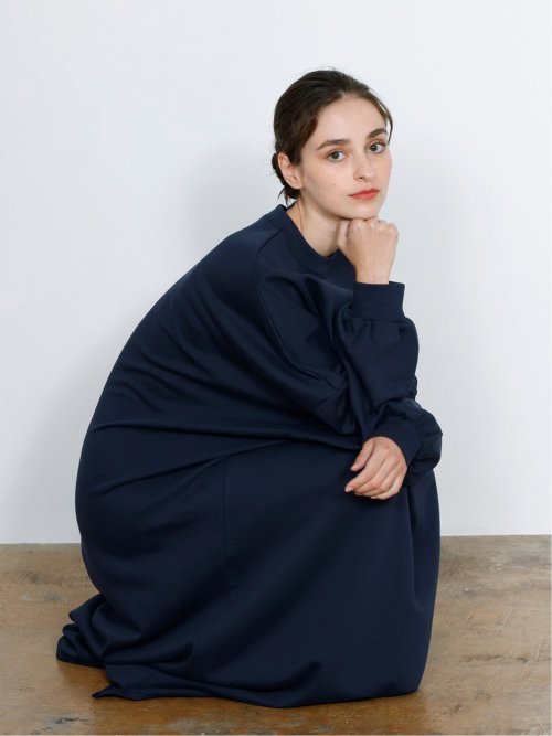 Scuba Knit Relax Long Dress / ダンボールニット リラックスロングワンピース