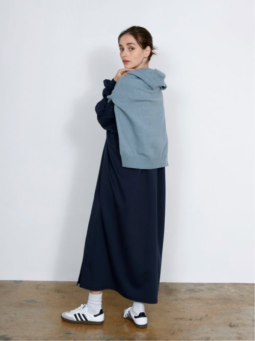 ドロー/DRAW ダンボールニット リラックス ロングワンピース