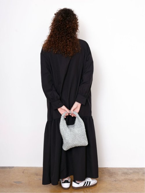 ドロー/DRAW サイドギャザー リラックス ロングワンピース