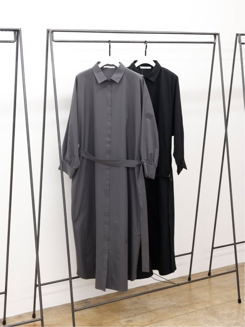ドロー/DRAW ベルト付 リラックス ロングシャツワンピース