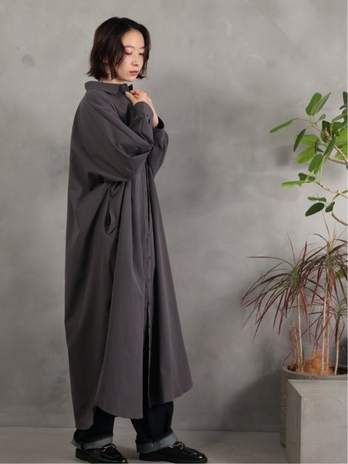 ドロー/DRAW ベルト付 リラックス ロングシャツワンピース