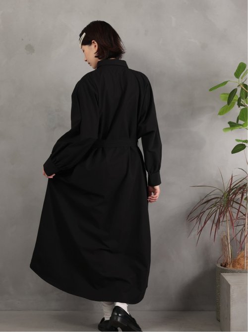ドロー/DRAW ベルト付 リラックス ロングシャツワンピース