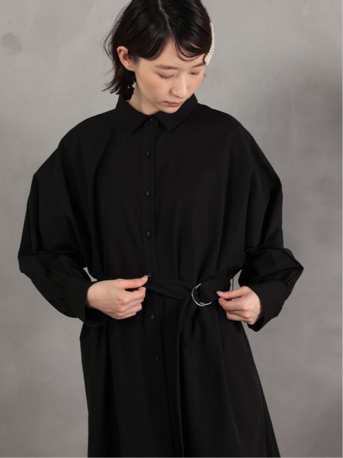ドロー/DRAW ベルト付 リラックス ロングシャツワンピース