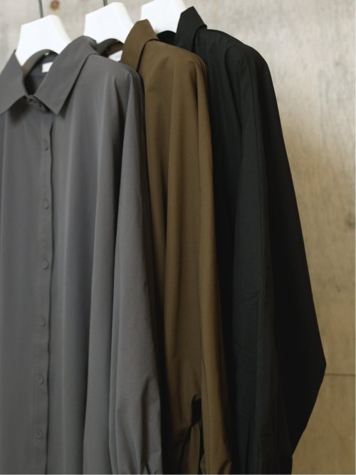 ドロー/DRAW ベルト付 リラックス ロングシャツワンピース