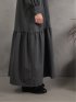 stand collar long shirts onepiece