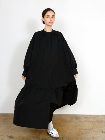 stand collar long shirts onepiece