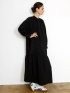 stand collar long shirts onepiece