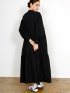 stand collar long shirts onepiece