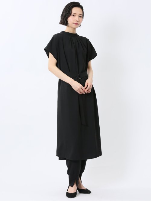 前後2WAY シャツワンピース