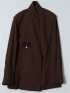 麻調合繊 ダブルジャケット 茶