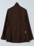 麻調合繊 ダブルジャケット 茶