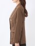 麻調合繊 ダブルジャケット 茶