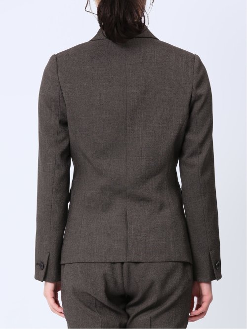 ストレッチシャーク 1ボタンジャケット 茶(セットアップ可能)