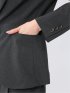 ストレッチウォッシャブル トラベスト 1ボタンジャケット グレー千鳥(セットアップ可能)