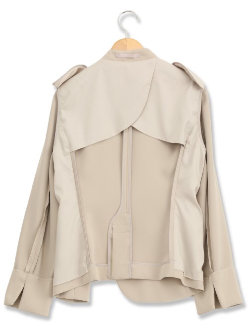 ダブルクロス カラーレスジャケット ベージュ(セットアップ可能)