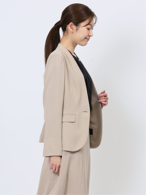 ダブルクロス カラーレスジャケット ベージュ(セットアップ可能)