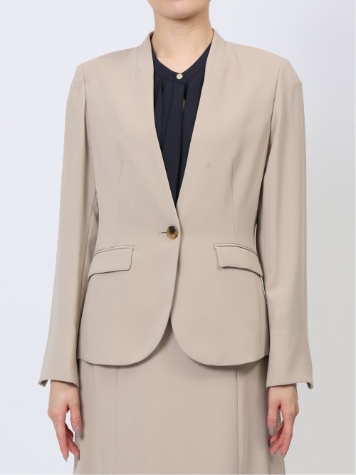 ダブルクロス カラーレスジャケット ベージュ(セットアップ可能)