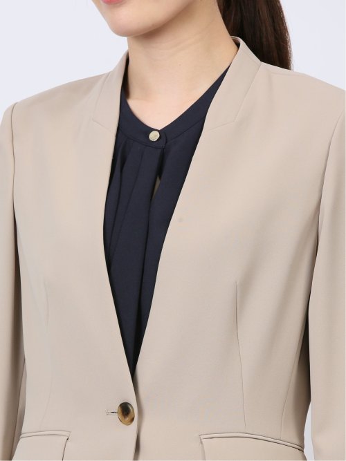 ダブルクロス カラーレスジャケット ベージュ(セットアップ可能)