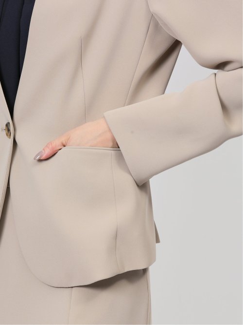 ダブルクロス カラーレスジャケット ベージュ(セットアップ可能)